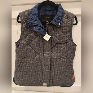NWT - Coach Gingham Quilted Vest - Size S